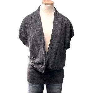 Banana Republic Wrap-Front Sweater, Black, Medium